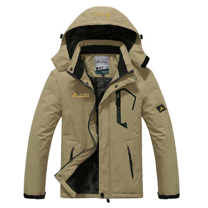 Waterdichte Fleece Parka met Capuchon Warm Gevoerd