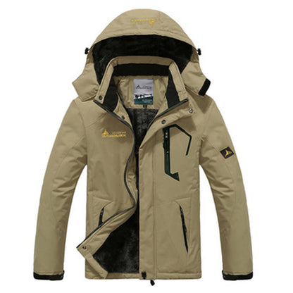 Waterdichte Fleece Parka met Capuchon Warm Gevoerd