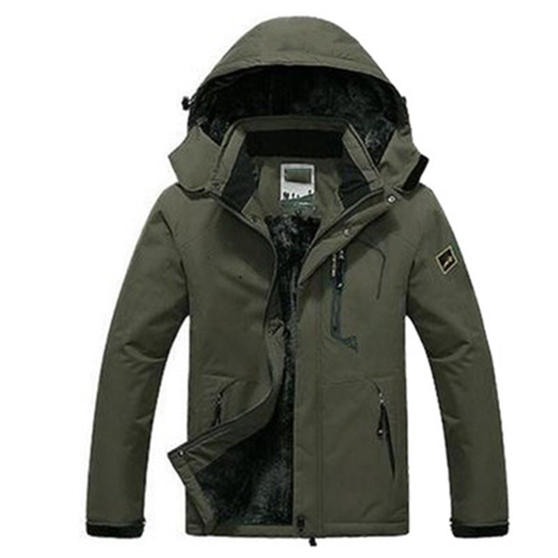 Waterdichte Fleece Parka met Capuchon Warm Gevoerd