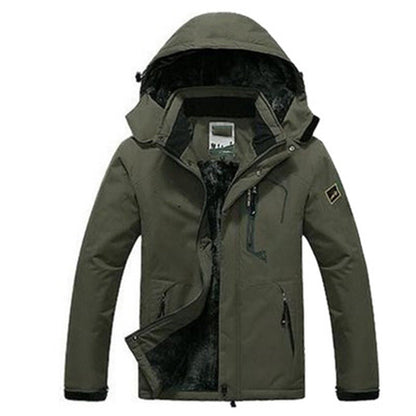 Waterdichte Fleece Parka met Capuchon Warm Gevoerd