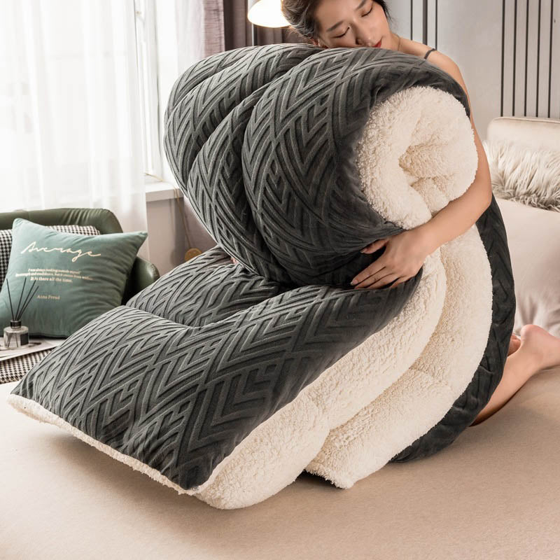 Dikke Sherpa Winterdeken met Quiltkern – Extra Warm, Zacht & Fluffy