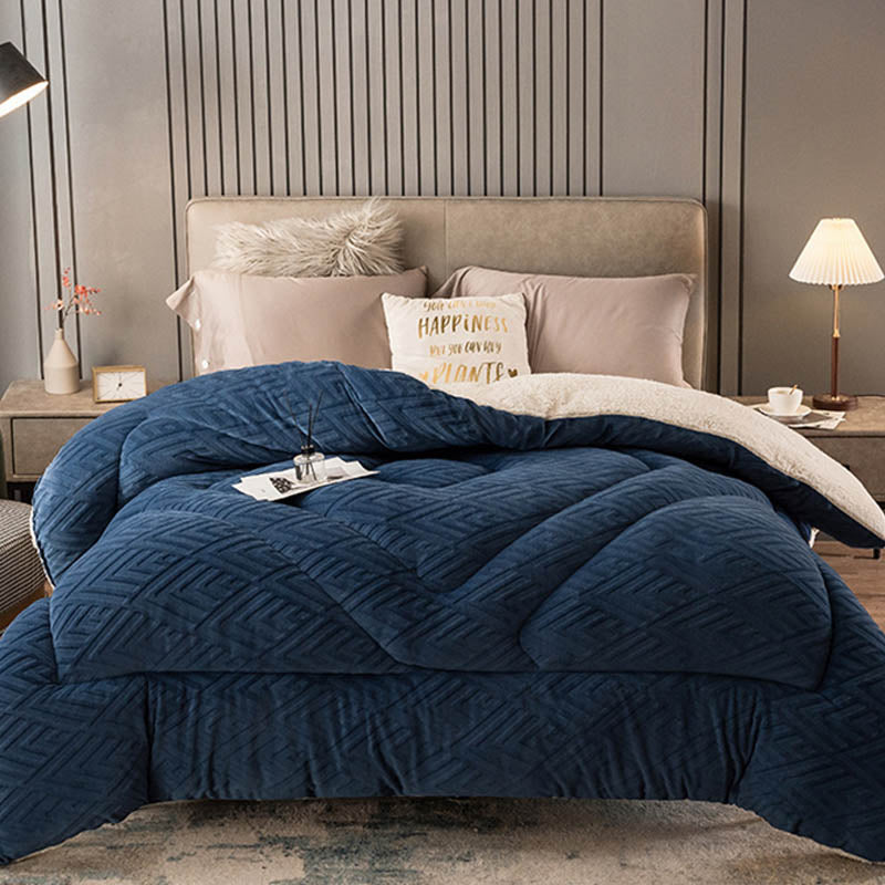 Dikke Sherpa Winterdeken met Quiltkern – Extra Warm, Zacht & Fluffy