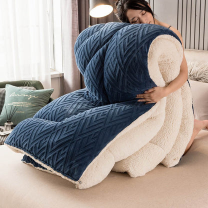 Dikke Sherpa Winterdeken met Quiltkern – Extra Warm, Zacht & Fluffy
