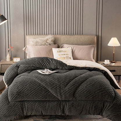 Dikke Sherpa Winterdeken met Quiltkern – Extra Warm, Zacht & Fluffy