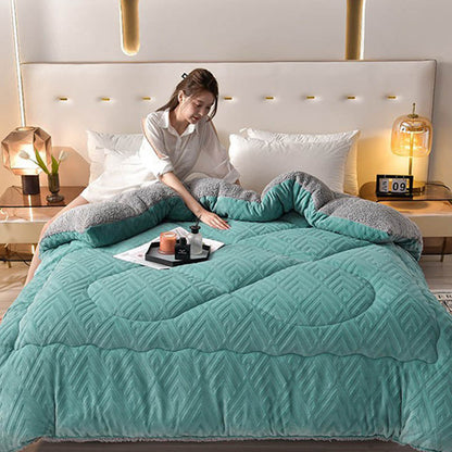 Dikke Sherpa Winterdeken met Quiltkern – Extra Warm, Zacht & Fluffy