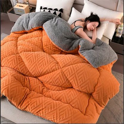 Dikke Sherpa Winterdeken met Quiltkern – Extra Warm, Zacht & Fluffy