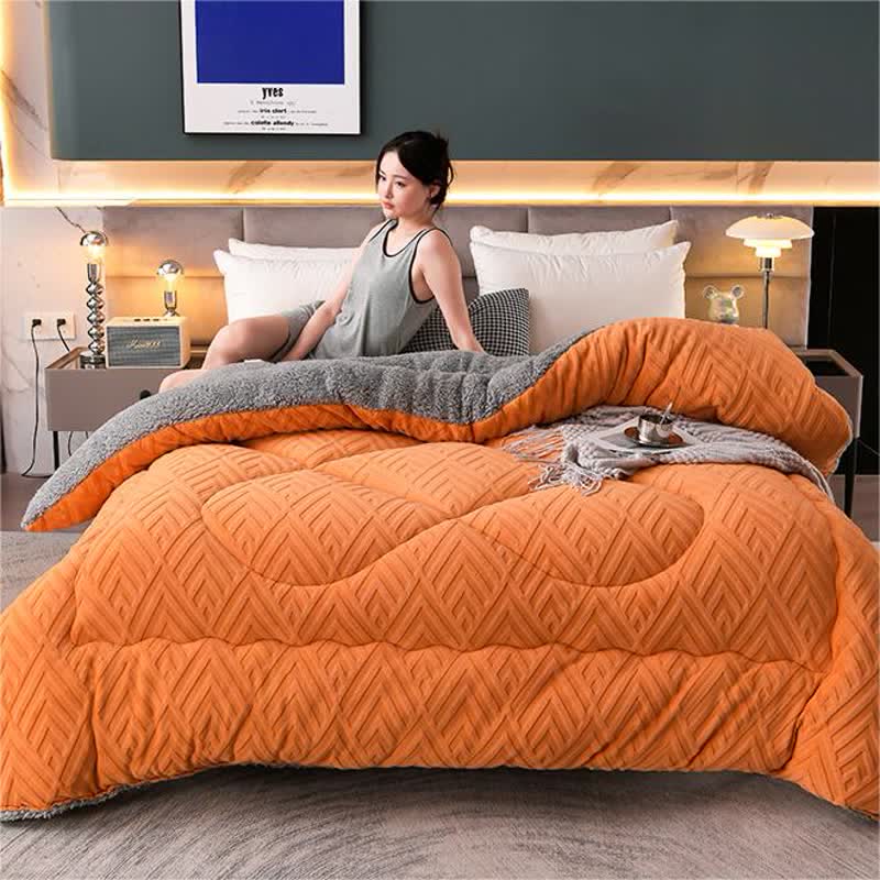 Dikke Sherpa Winterdeken met Quiltkern – Extra Warm, Zacht & Fluffy