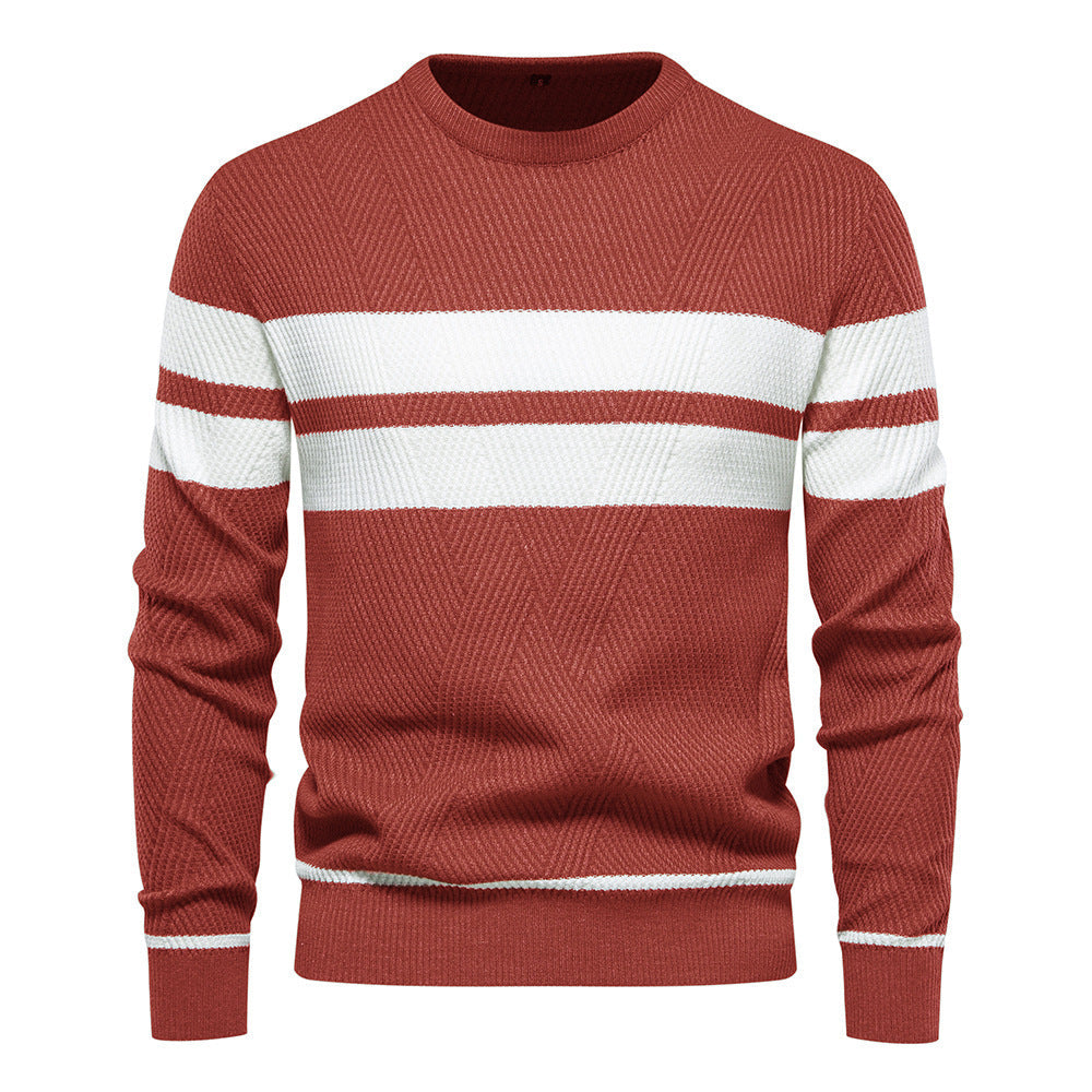 Gestreepte Trui Mannen Casual Klassiek Model