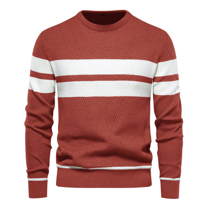 Gestreepte Trui Mannen Casual Klassiek Model