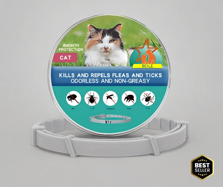 Natuurlijke Halsband Tegen Teken & Vlooien – Langdurige Bescherming Tot 8 Maanden Voor Honden en Katten | Verstelbaar Waterafstotend Ongediertebestrijding Halsbad Met Plantaardige Ingrediënten