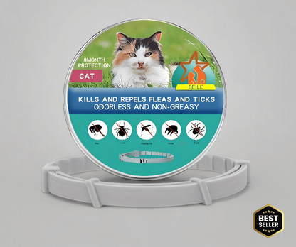 Halsband Vlooien & Teken Bescherming – Natuurlijke Bescherming tot 8 Maanden voor Honden en Katten