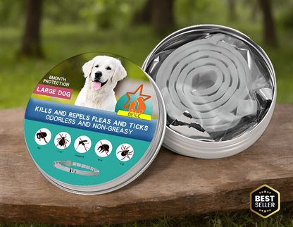 Halsband Vlooien & Teken Bescherming – Natuurlijke Bescherming tot 8 Maanden voor Honden en Katten