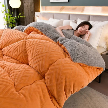 Dikke Sherpa Winterdeken met Quiltkern – Extra Warm, Zacht & Fluffy