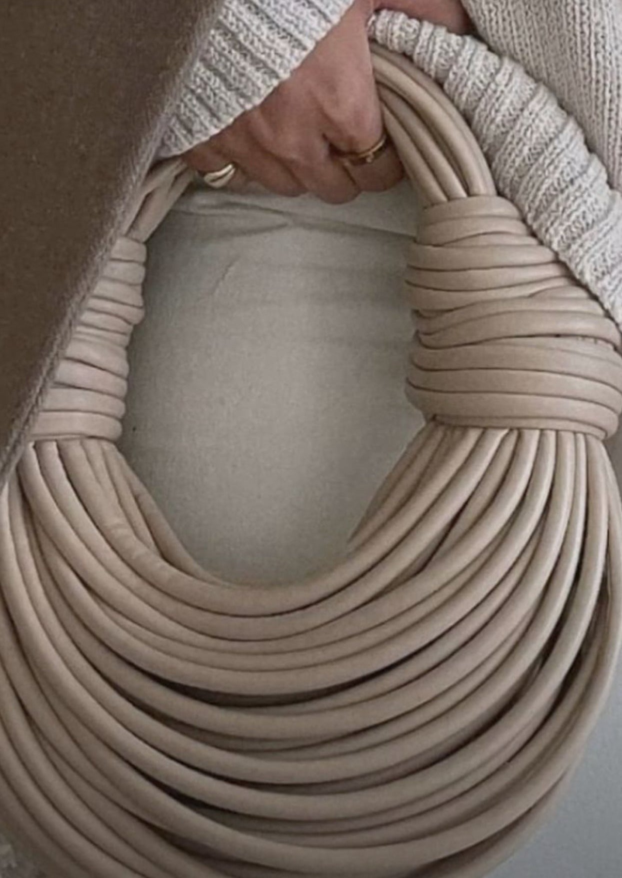 Leren Handtas Beige – Luxe Schoudertas voor Dames