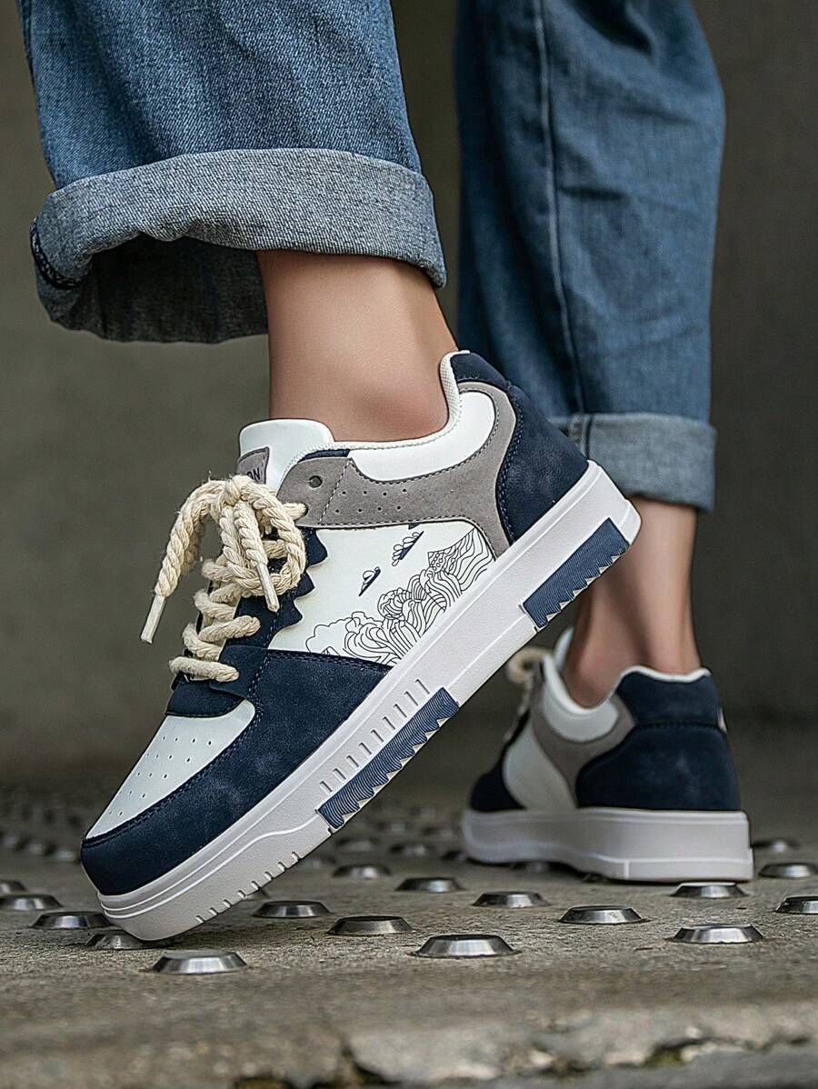 Heren Sneakers Beige Comfortabel Sportief Alledaags