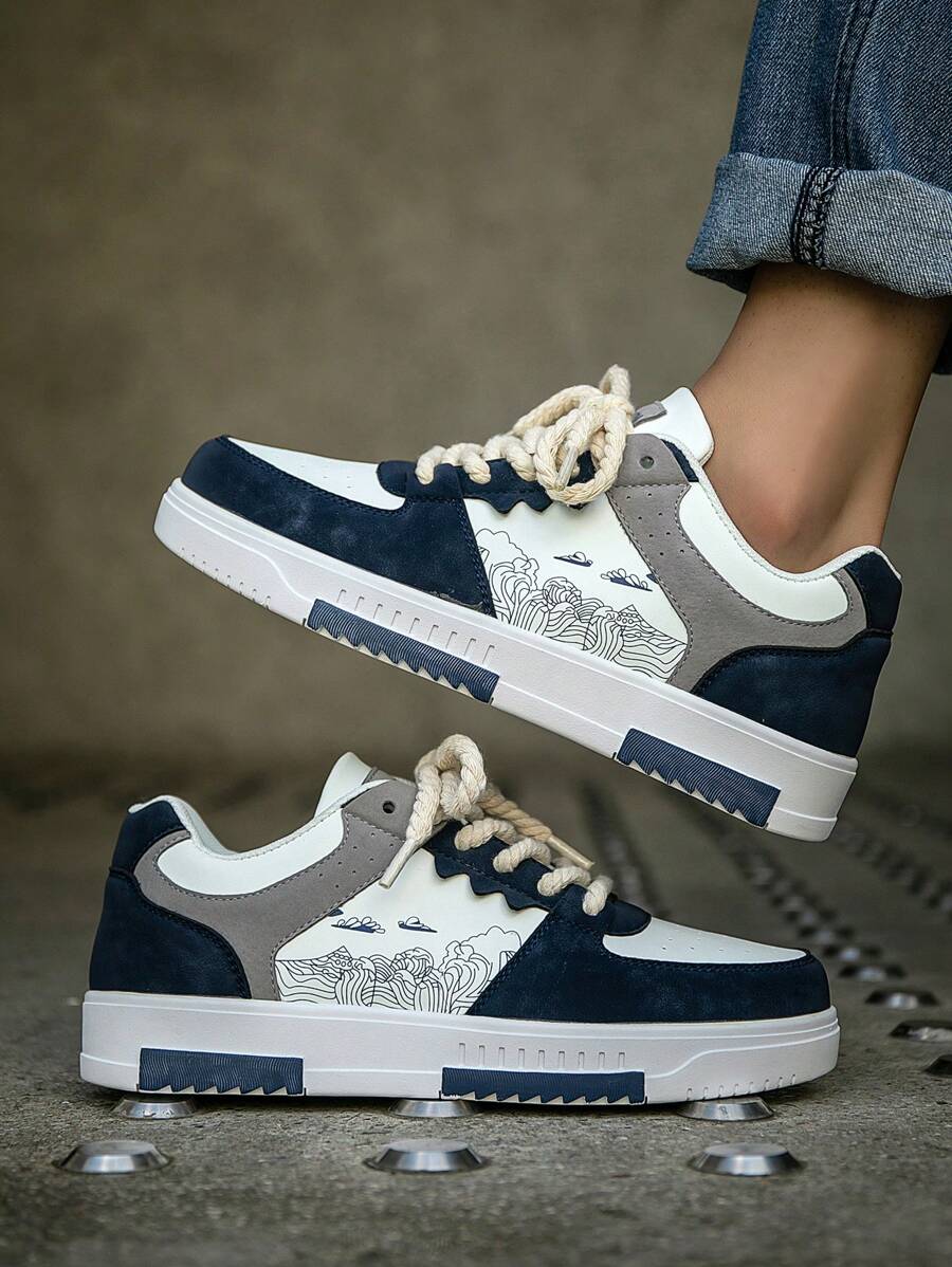 Heren Sneakers Beige Comfortabel Sportief Alledaags
