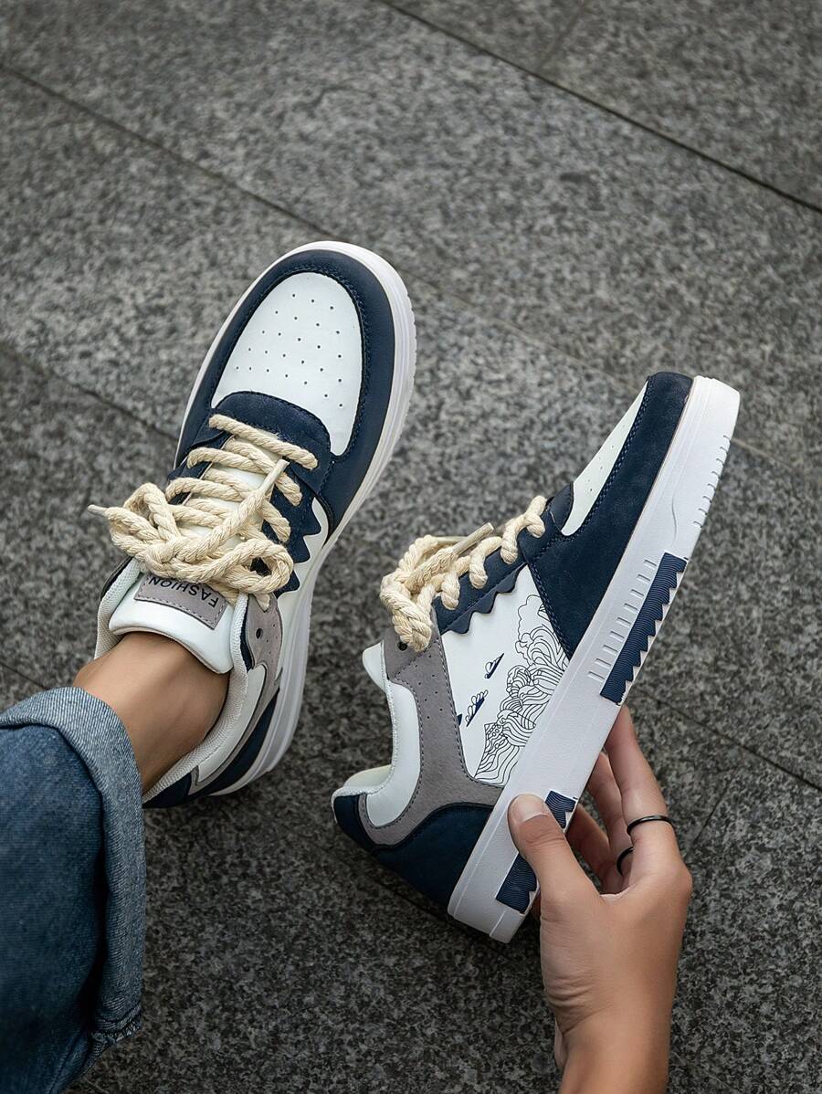 Heren Sneakers Beige Comfortabel Sportief Alledaags