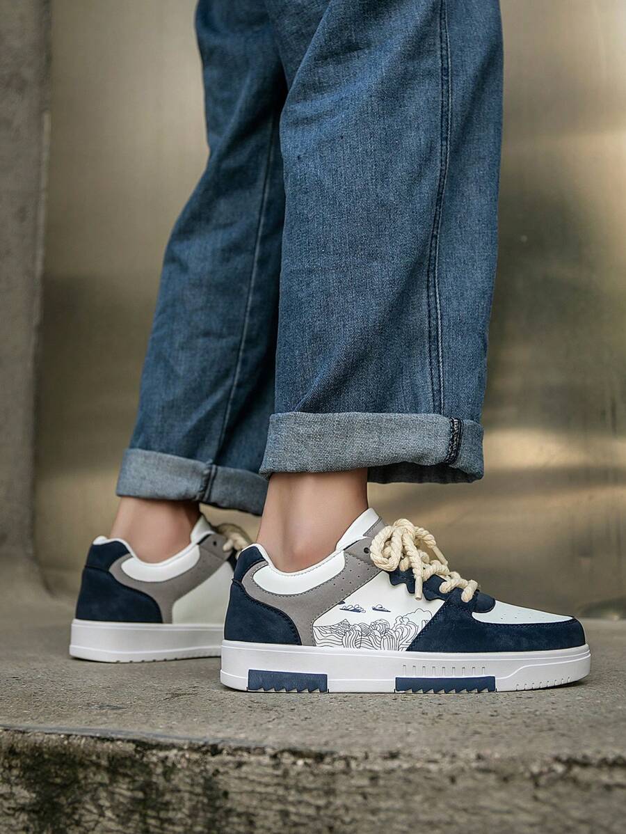 Heren Sneakers Beige Comfortabel Sportief Alledaags