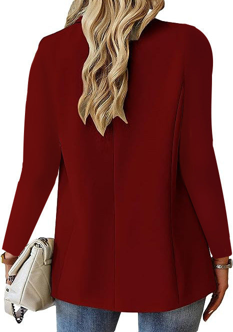 Dames Blazer Jas Elegante Knopen Sluiting