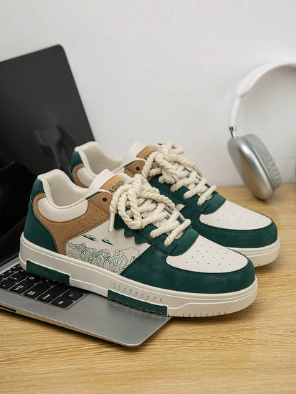 Heren Sneakers Beige Comfortabel Sportief Alledaags