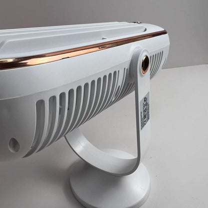 Draagbare Ventilator met 720° Rotatie Oplaadbaar - Stille USB Tafelventilator voor Bureau Thuis Kantoor