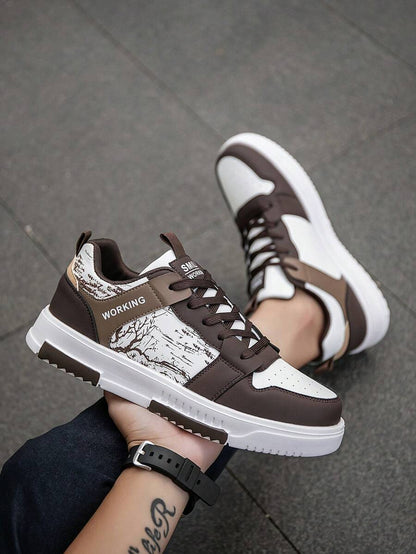Heren Sneakers Beige Comfortabel Sportief Alledaags