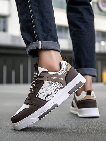 Heren Sneakers Beige Comfortabel Sportief Alledaags