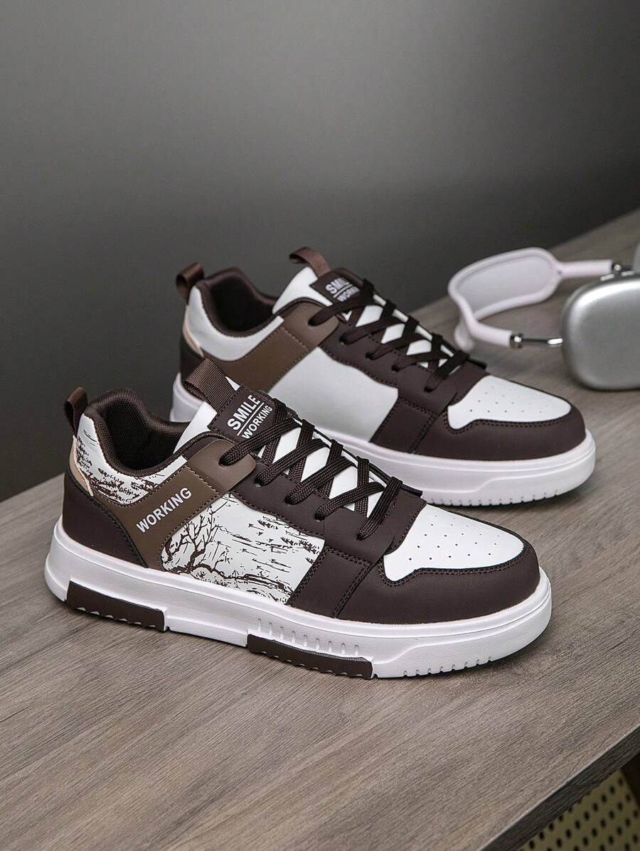 Heren Sneakers Beige Comfortabel Sportief Alledaags