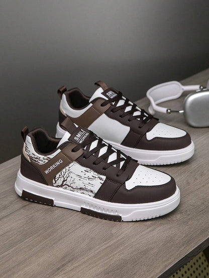 Heren Sneakers Beige Comfortabel Sportief Alledaags