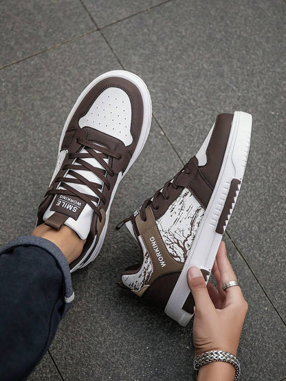 Heren Sneakers Beige Comfortabel Sportief Alledaags