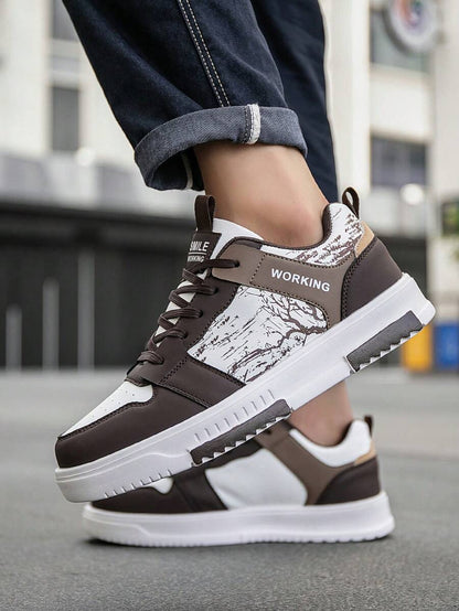 Heren Sneakers Beige Comfortabel Sportief Alledaags