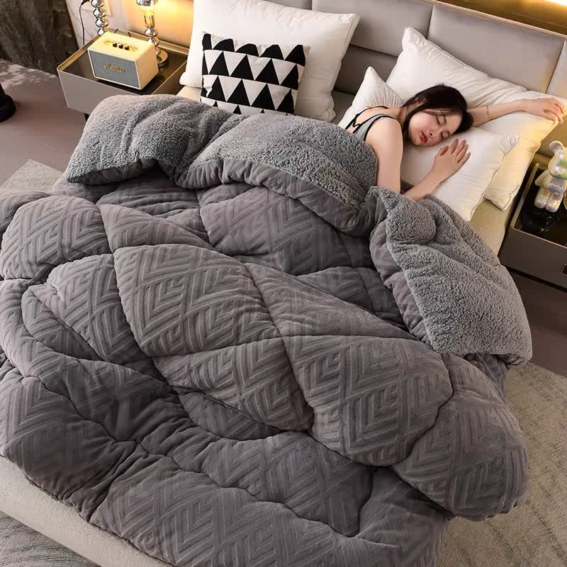Dikke Sherpa Winterdeken met Quiltkern – Extra Warm, Zacht & Fluffy
