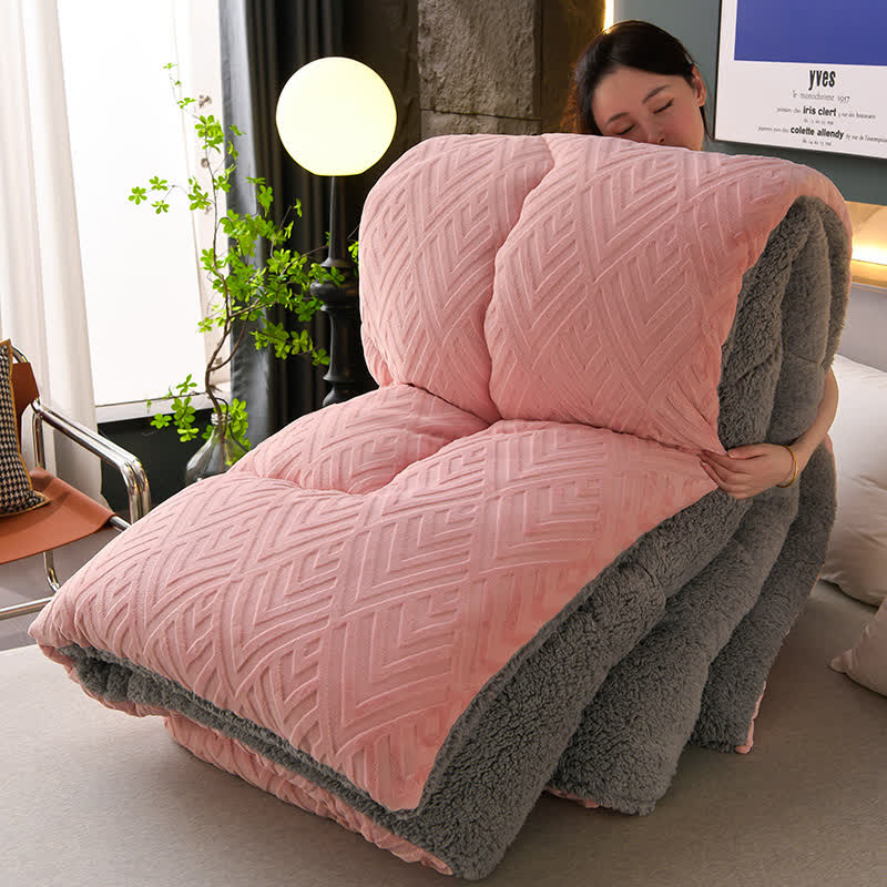 Dikke Sherpa Winterdeken met Quiltkern – Extra Warm, Zacht & Fluffy