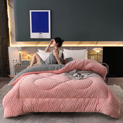 Dikke Sherpa Winterdeken met Quiltkern – Extra Warm, Zacht & Fluffy