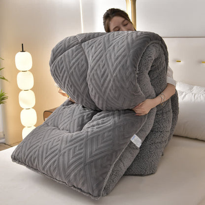 Dikke Sherpa Winterdeken met Quiltkern – Extra Warm, Zacht & Fluffy