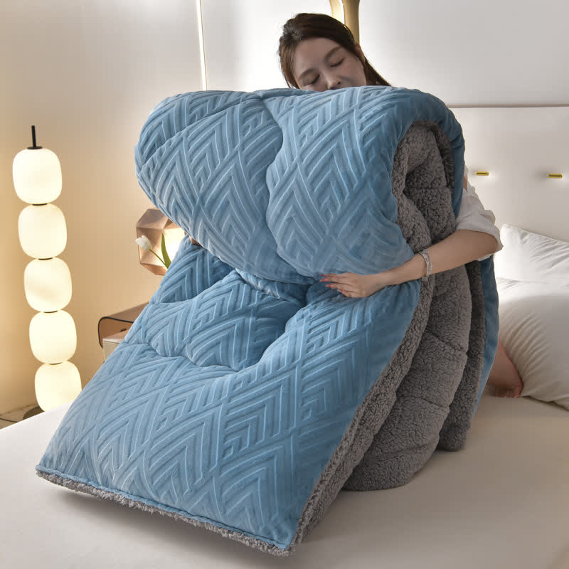 Dikke Sherpa Winterdeken met Quiltkern – Extra Warm, Zacht & Fluffy