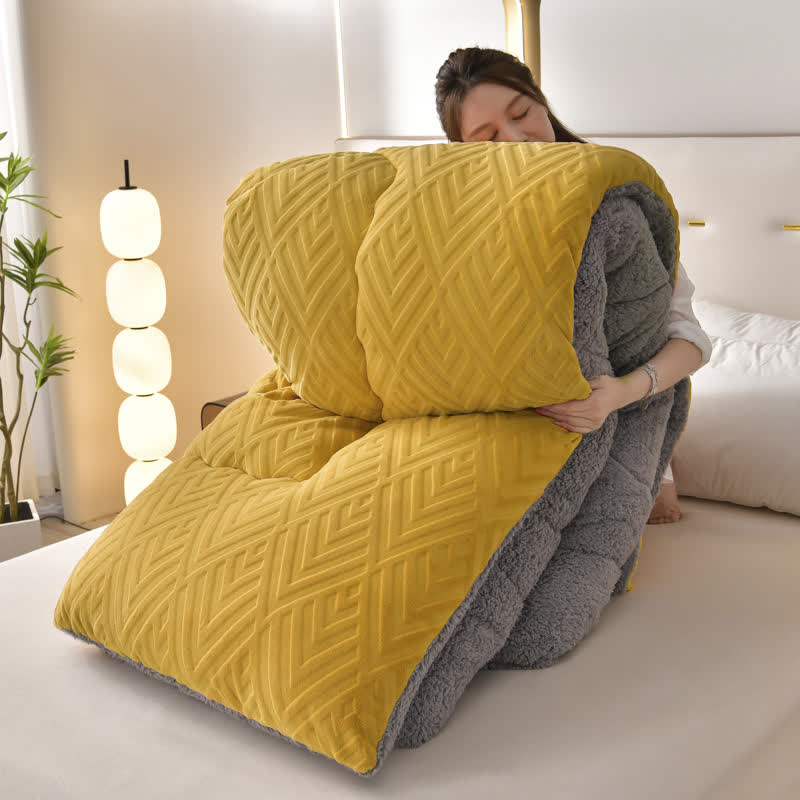 Dikke Sherpa Winterdeken met Quiltkern – Extra Warm, Zacht & Fluffy