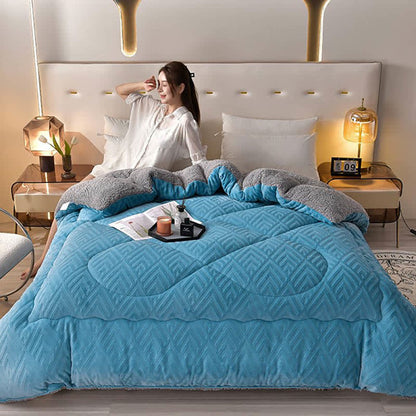 Dikke Sherpa Winterdeken met Quiltkern – Extra Warm, Zacht & Fluffy