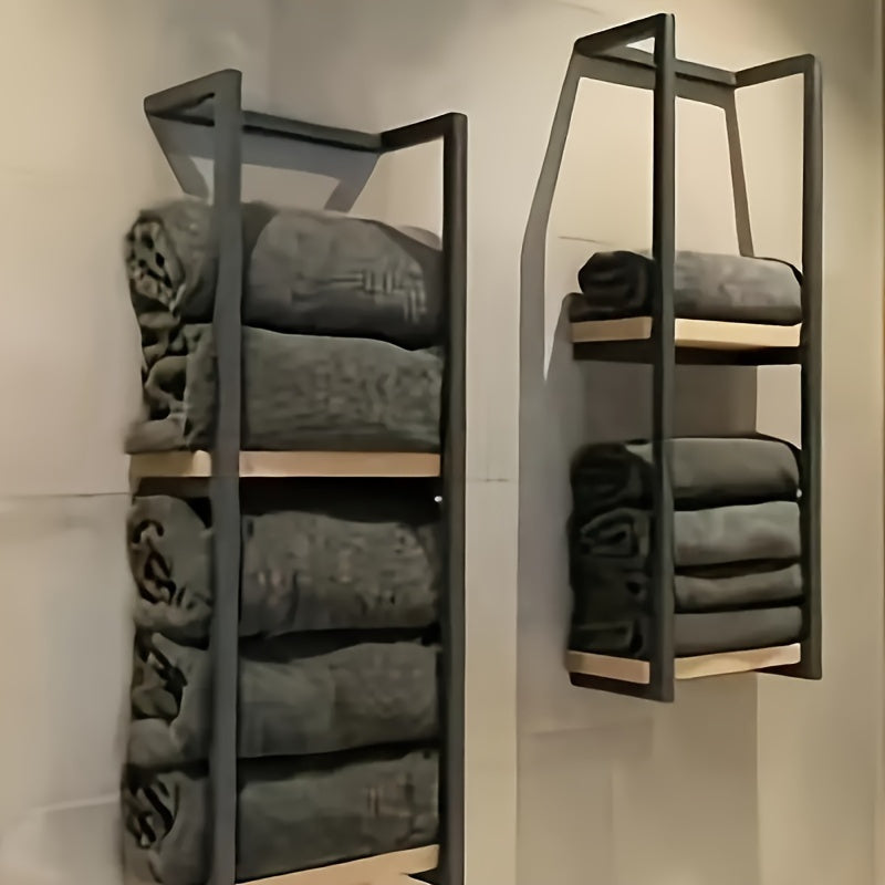 Metalen Handdoekhouder Dubbel Wandmontage 77cm | Ruimtebesparend Badkamerrek