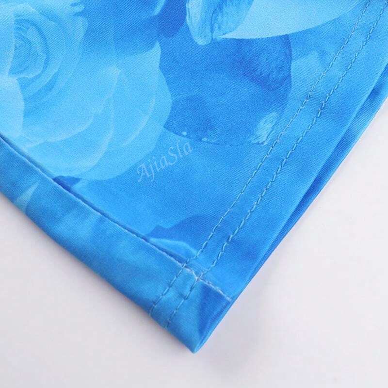 Lange Zomerjurk Spaghettibandjes Aquarel Print Vrouwenjurk