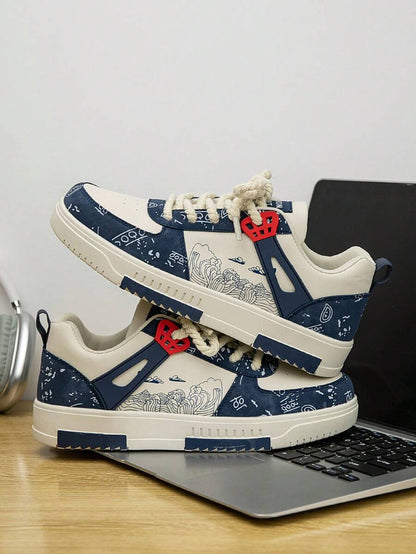 Heren Sneakers Beige Comfortabel Sportief Alledaags