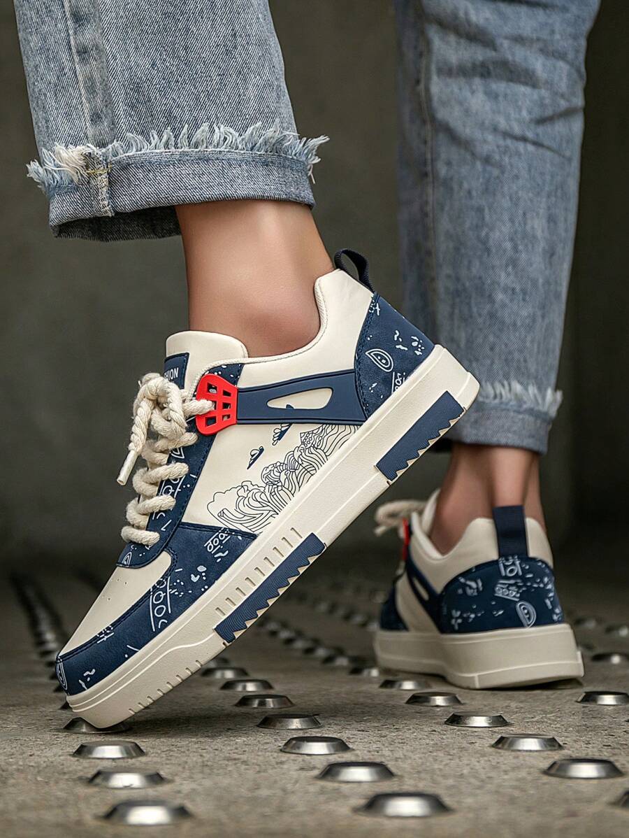 Heren Sneakers Beige Comfortabel Sportief Alledaags