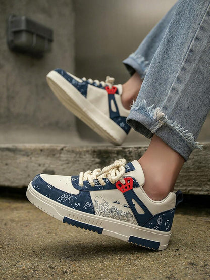 Heren Sneakers Beige Comfortabel Sportief Alledaags