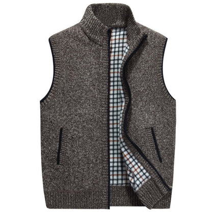 Heren Vest Ge-breid Opstaande Kraag Warm & Stijlvol