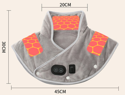 Verwarmende Nek- en Schouderwrap van Zachte Nertsvezel met Koolstofvezel Verwarmingselement – Draagbaar Warmtekussen voor Thuisgebruik