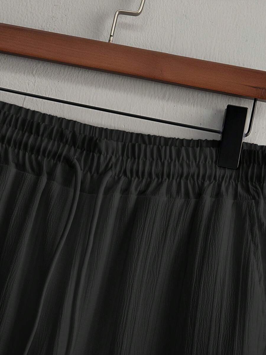 Heren Co-ord Set Zwart Japanse Stijl Luxe Look
