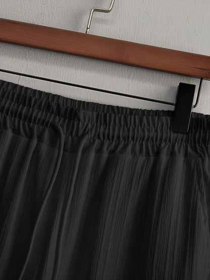Heren Co-ord Set Zwart Japanse Stijl Luxe Look