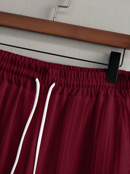 Heren Co-ord Set Zwart Japanse Stijl Luxe Look