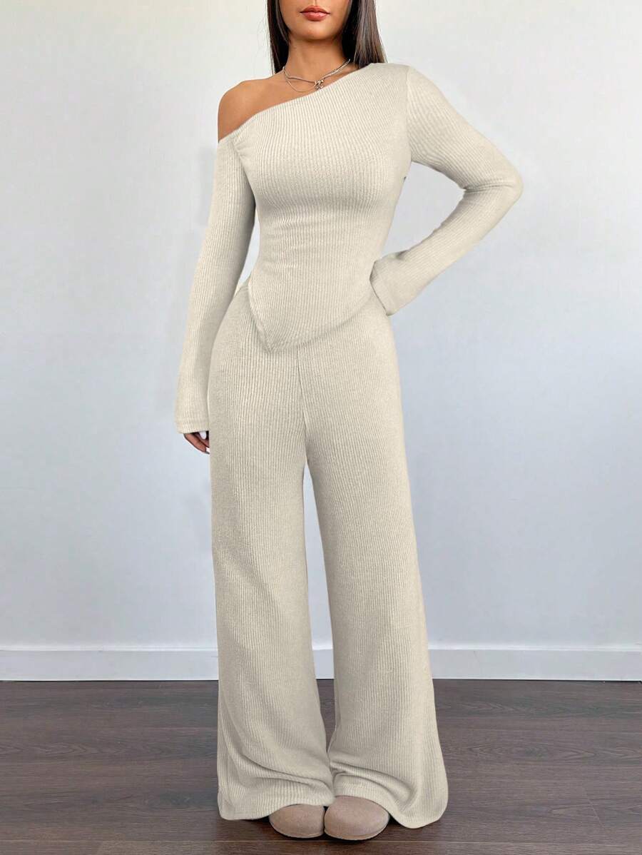 Dames Tweedelig Setje One Shoulder Stijl