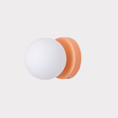 Nuvol Wandlamp — Metalen Wandspot met Glazen Bol ø12cm — Compacte Wandverlichting in 5 Kleuren